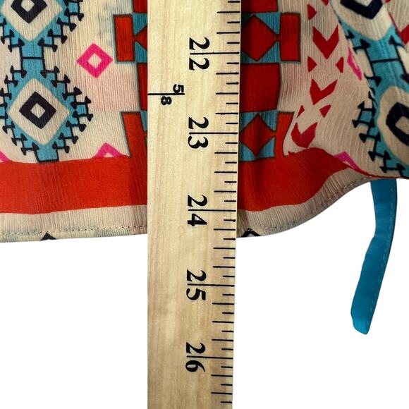 Laundry by Shelli Segal Women’s Boho Poncho Top M Multicolor Tribal Print Flowy - Picture 9 of 9